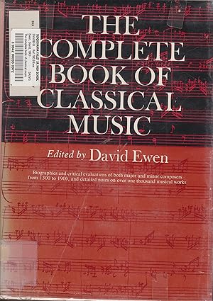 Immagine del venditore per The Complete Book of Classical Music venduto da Robinson Street Books, IOBA