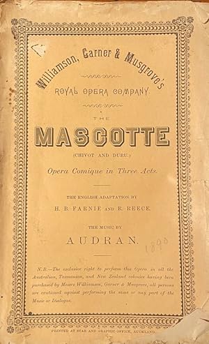 The Mascotte. Opera libretto, Auckland, 1890