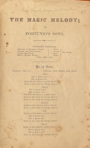 The Magic Melody, or Fortunio's Song.Opera libretto and programme