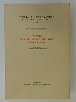 Studies in Renaissance Thought and Letters. Volume 54 out of the series "Storia e Letteratura. Ra...