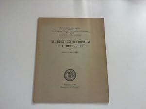 Bild des Verkufers fr The Restricted Problem Of Three Bodies. Matematisk-fysiske Skrifter udgivet af Det Kongelige Danske Videnskabernes Selskab, Bind 2, nr. 7. zum Verkauf von Zellibooks. Zentrallager Delbrck