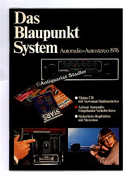 Das Blaupunkt System. Autoradio + Autostereo 1976.