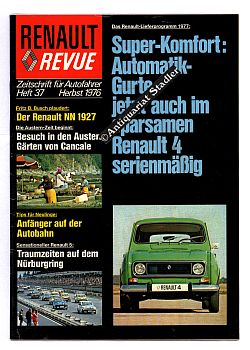 Renault Revue. Zeitschrift für Autofahrer. Heft 37, Herbst 1976.