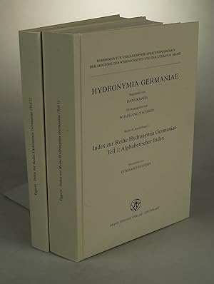 Bild des Verkufers fr Index zur Reihe Hydronymia Germaniae 2 Bnde. zum Verkauf von Antiquariat Dorner