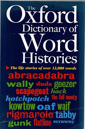 Imagen del vendedor de The Oxford Dictionary of Word Histories a la venta por Michael Moons Bookshop, PBFA