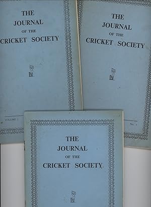 Seller image for THE JOURNAL OF THE CRICKET SOCIETY - VOLUME I, NOS.1-3 (3 ITEMS) for sale by Sportspages