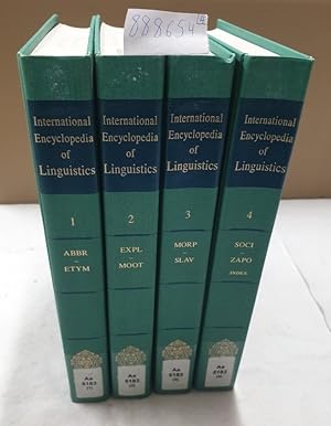 Bild des Verkufers fr International Encyclopedia of Linguistics - 4 Bnde : zum Verkauf von Versand-Antiquariat Konrad von Agris e.K.