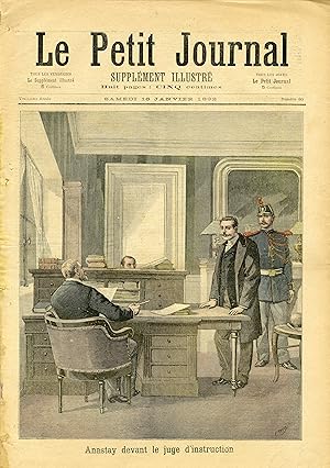 "LE PETIT JOURNAL N°60 du 16/1/1892" ANASTAY DEVANT LE JUGE D'INSTRUCTION / UN DRAME DANS UNE CAVE