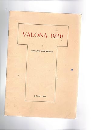 Immagine del venditore per Valona 1920. venduto da Libreria Gull