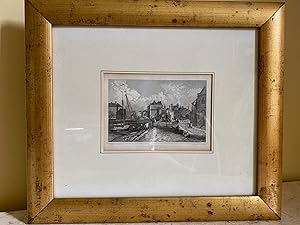 Image du vendeur pour 1830 Antique Print | Sheerness Dock Yard with The Fountain Inn, Sheerness, Isle of Sheppey, Kent mis en vente par Little Stour Books PBFA Member