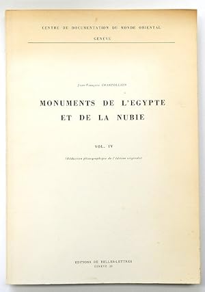 Seller image for Monuments De l'gypte Et De La Nubie Vol.IV: REDUCTION Photographique De L'EDITION Originale for sale by PsychoBabel & Skoob Books