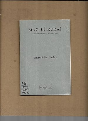 Imagen del vendedor de Mac Ui Rudai : Duaisdhrama Oireachtais na Blaina 1960. a la venta por Gwyn Tudur Davies