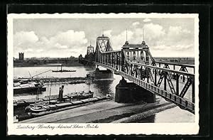 Ansichtskarte Duisburg-Homberg, Blick auf die Admiral Scheer-Brücke