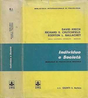 Bild des Verkufers fr Individuo e Societ Manuale di psicologia sociale zum Verkauf von Biblioteca di Babele