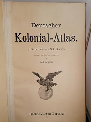 Bild des Verkufers fr Deutscher Kolonial-Atlas. zum Verkauf von Librairie Vignes Online