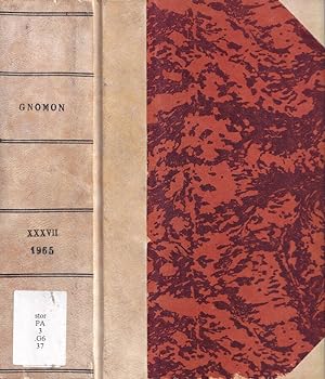 Seller image for Gnomon, volume XXXVII, 1965 Kritische zeitschrift fur die gesamte klassische altertumswissenschaft for sale by Biblioteca di Babele