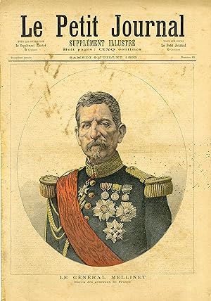 "LE PETIT JOURNAL N°85 du 9/7/1892" LE GÉNÉRAL MELLINET / LE LIEUTENANT MIZON