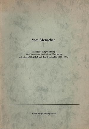 Seller image for Vom Menschen for sale by Antiquariat Kastanienhof