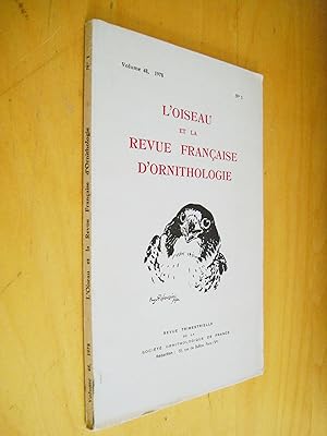 L'Oiseau et la Revue française d'Ornithologie Volume 48 1978 N°1