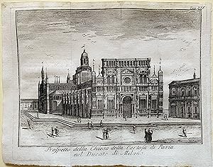 Prospetto della Chiesa della Certosa di Pavia nel Ducato di Milano