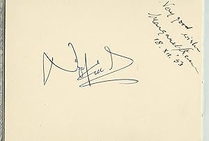 Seller image for AN ENGLISH THEATRICAL AUTOGRAPH ALBUM FROM THE EARLY 1950'S FEATURING JOHN GIELGUD AND NOEL COWARD AMONG OTHERS. for sale by Blue Mountain Books & Manuscripts, Ltd.