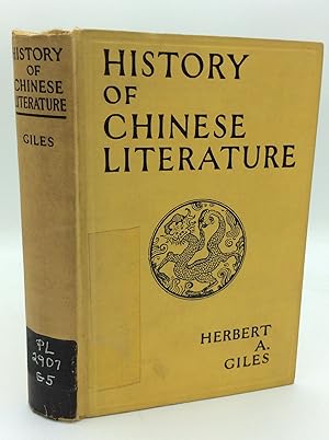 A HISTORY OF CHINESE LITERATURE