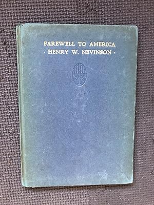Image du vendeur pour Farewell to America mis en vente par Cragsmoor Books