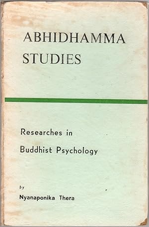 Abhidhamma Studies: Researches in Buddhist Psychology