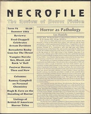 Bild des Verkufers fr NECROFILE; The Review of Horror Fiction: No. 9, Summer 1993 zum Verkauf von Books from the Crypt