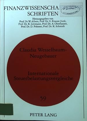 Imagen del vendedor de Internationale Steuerbelastungsvergleiche. Finanzwissenschaftliche Schriften. Bd. 59 a la venta por books4less (Versandantiquariat Petra Gros GmbH & Co. KG)