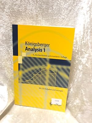Bild des Verkufers fr Analysis 1 (Springer-Lehrbuch) (German Edition) zum Verkauf von Antiquariat Jochen Mohr -Books and Mohr-