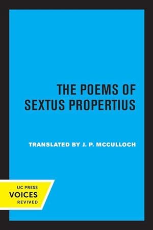 Bild des Verkufers fr The Poems of Sextus Propertius zum Verkauf von moluna