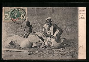 Ansichtskarte Soudan francais, Un forgeron bambara