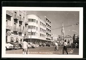 Postcard Maracaibo, Strassenpartie mit Kirche