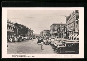 Postcard Maracaibo, Estación de Automóviles en la Plaza Baralt