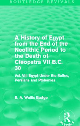 Seller image for Budge, S: A History of Egypt from the End of the Neolithic P for sale by moluna