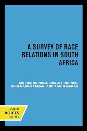 Bild des Verkufers fr A Survey of Race Relations in South Africa 1972 zum Verkauf von moluna