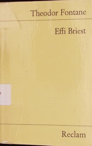 Imagen del vendedor de Effi Briest. Roman. a la venta por Antiquariat Bookfarm