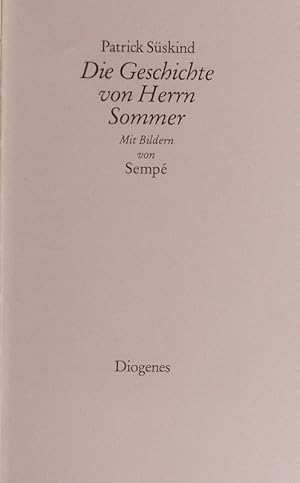 Bild des Verkufers fr Die Geschichte von Herrn Sommer. zum Verkauf von Antiquariat Bookfarm