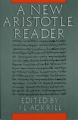 Bild des Verkufers fr A New Aristotle Reader zum Verkauf von moluna