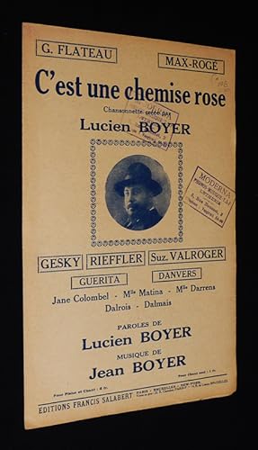 Bild des Verkufers fr C'est une chemise rose - Lucien & Jean Boyer (partition chant) zum Verkauf von Abraxas-libris