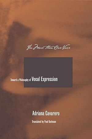 Bild des Verkufers fr For More Than One Voice: Toward a Philosophy of Vocal Expression zum Verkauf von moluna