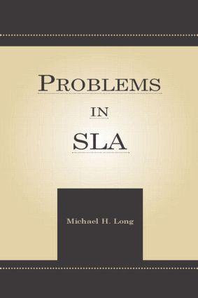 Imagen del vendedor de Long, M: Problems in Second Language Acquisition a la venta por moluna