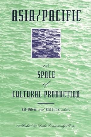 Bild des Verkufers fr Asia/Pacific as Space of Cultural Production zum Verkauf von moluna