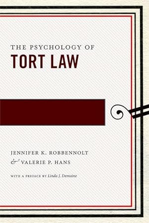 Image du vendeur pour Psychology of Tort Law mis en vente par moluna