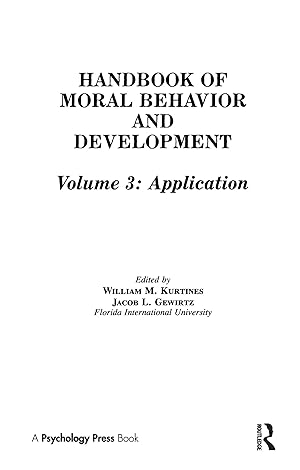 Immagine del venditore per Handbook of Moral Behavior and Development venduto da moluna