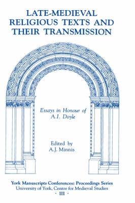 Bild des Verkufers fr Late-Medieval Religious Texts and Their Transmission: Essays in Honour of A.I. Doyle zum Verkauf von moluna