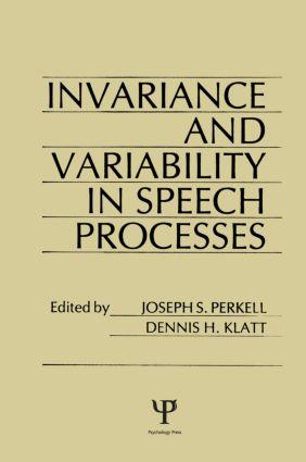 Image du vendeur pour invariance and Variability in Speech Processes mis en vente par moluna