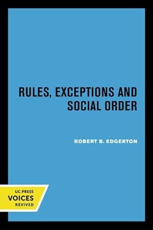 Bild des Verkufers fr Rules, Exceptions, and Social Order zum Verkauf von moluna