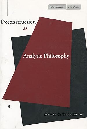 Seller image for Deconstruction as Analytic Philosophy for sale by moluna